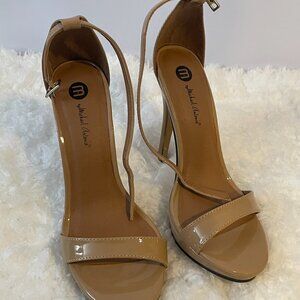 Michael Antonio Nude Strappy Heels - Size 6.5